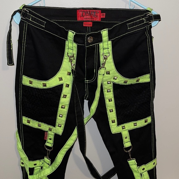 Tripp nyc Denim - Tripp neon green pants